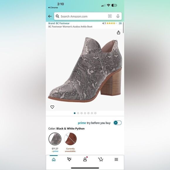 BC Footwear Born in California Snake Print Anole Boot NWOB - Picture 8 of 8